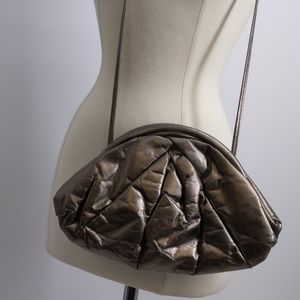 Atalla Handbags metallic leather bag-sz 8x12 in.